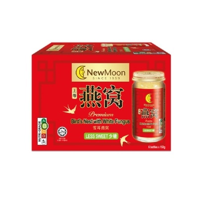 NEW MOON Bird's Nest with White Fungus Rock Sugar Bottle 150g x 6s