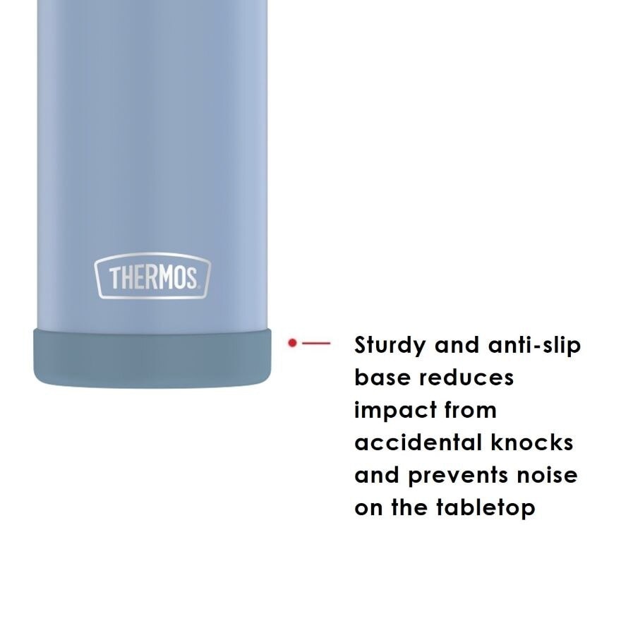 F4110S Stainless Steel Vacuum Insulated One-Push Tumbler with Carry Handle (Keeps Drink Cold or Hot) Denim Blue 470ml