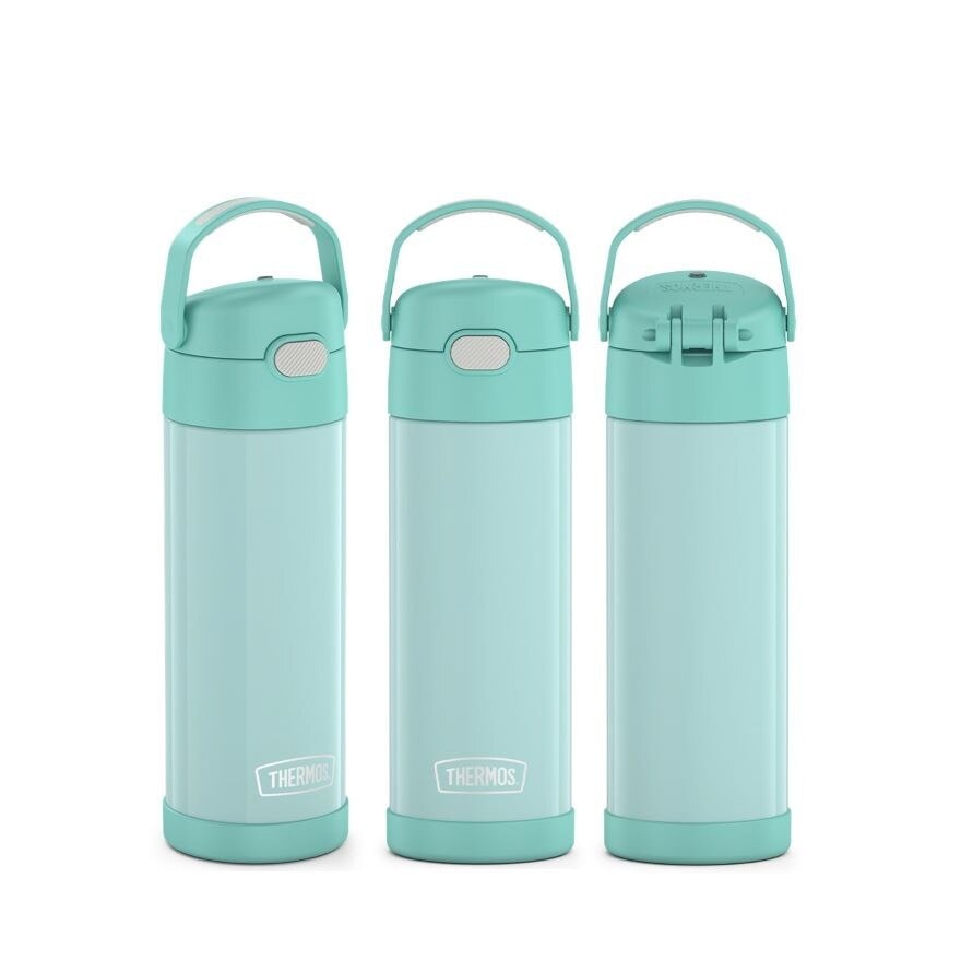 F4110S Stainless Steel Vacuum Insulated One-Push Tumbler with Carry Handle (Keeps Drink Cold or Hot) Mint 470ml