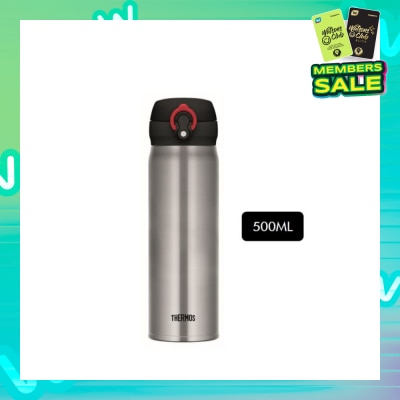 THERMOS JNL-500T Stainless Steel Vacuum Insulated One-Push Tumbler (Keeps Drink Cold or Hot) Stainless Black 500ml