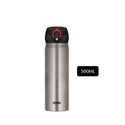 THERMOS JNL-500T Stainless Steel Vacuum Insulated One-Push Tumbler (Keeps Drink Cold or Hot) Stainless Black 500ml