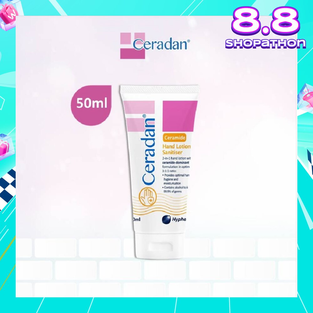 Hand Lotion Sanitizer (Sanitize, Protect & Moisturize + 3:1:1 Ceramide-dominant + For Eczema-prone, Dry & Sensitive Skin) 50ml