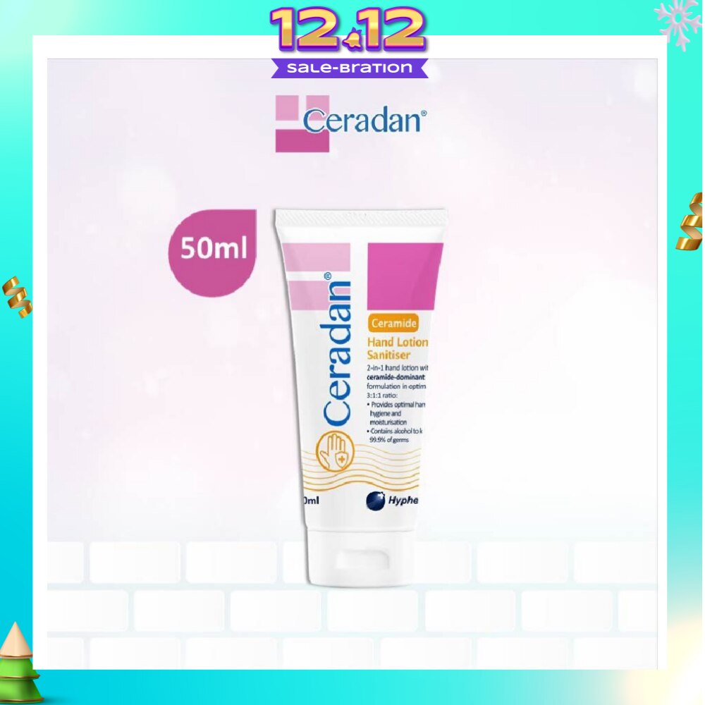 Hand Lotion Sanitizer (Sanitize, Protect & Moisturize + 3:1:1 Ceramide-dominant + For Eczema-prone, Dry & Sensitive Skin) 50ml