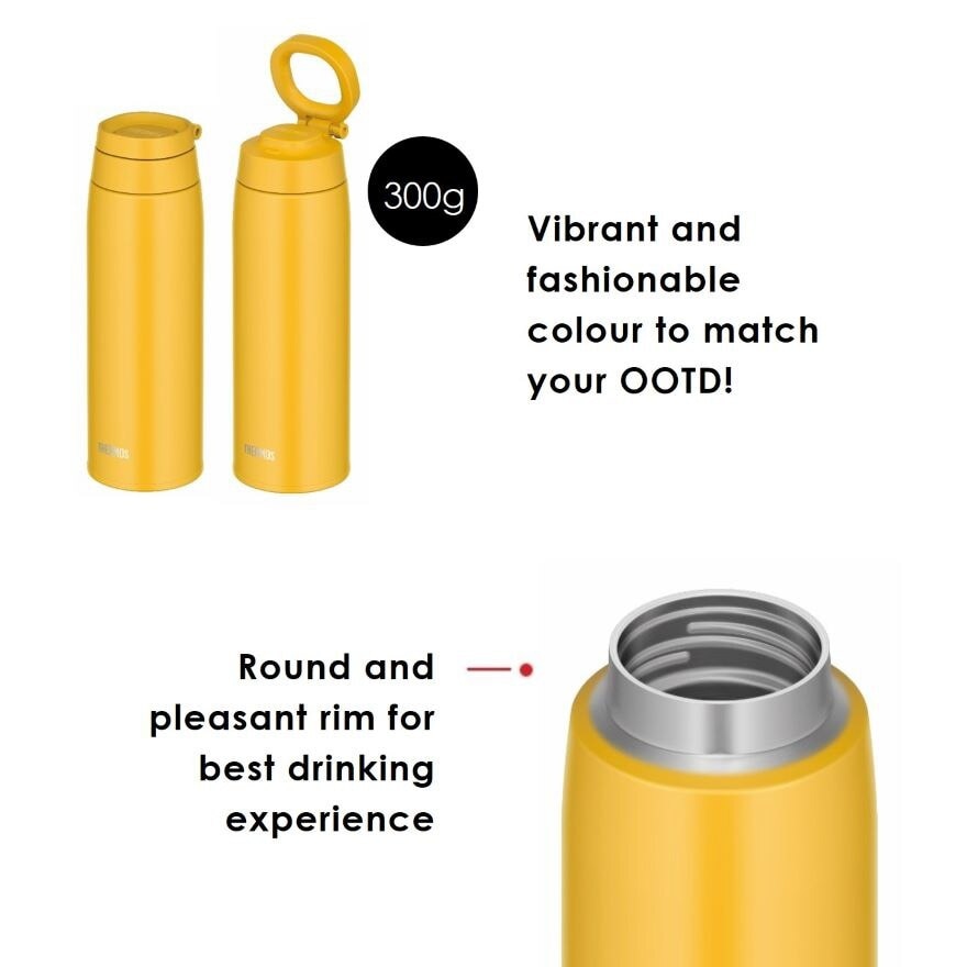 JOO-750 Stainless Steel Vacuum Insulated Tumbler with Carry Loop (Keeps Drink Cold or Hot) Yellow 750ml