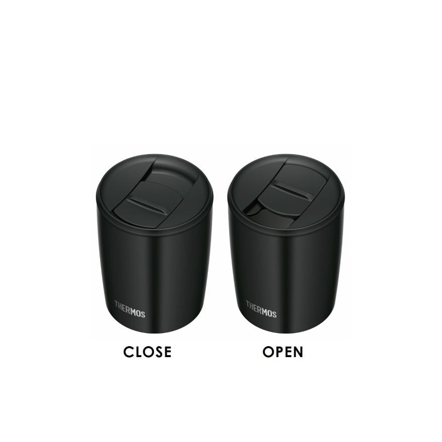 JDP-300 Stainless Steel Vacuum Insulated Dishwasher-safe Tumbler Cup with Lid (Keeps Drink Cold or Hot Up to 2 Hours) Black 300ml