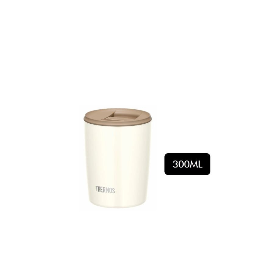 JDP-300 Stainless Steel Vacuum Insulated Dishwasher-safe Tumbler Cup with Lid (Keeps Drink Cold or Hot Up to 2 Hours) White 300ml