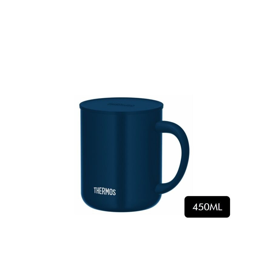 JDG-451C Stainless Steel Vacuum Insulated Mug with Handle and Lid (Keeps Drink Cold or Hot Up to 2 Hours) Navy 450ml