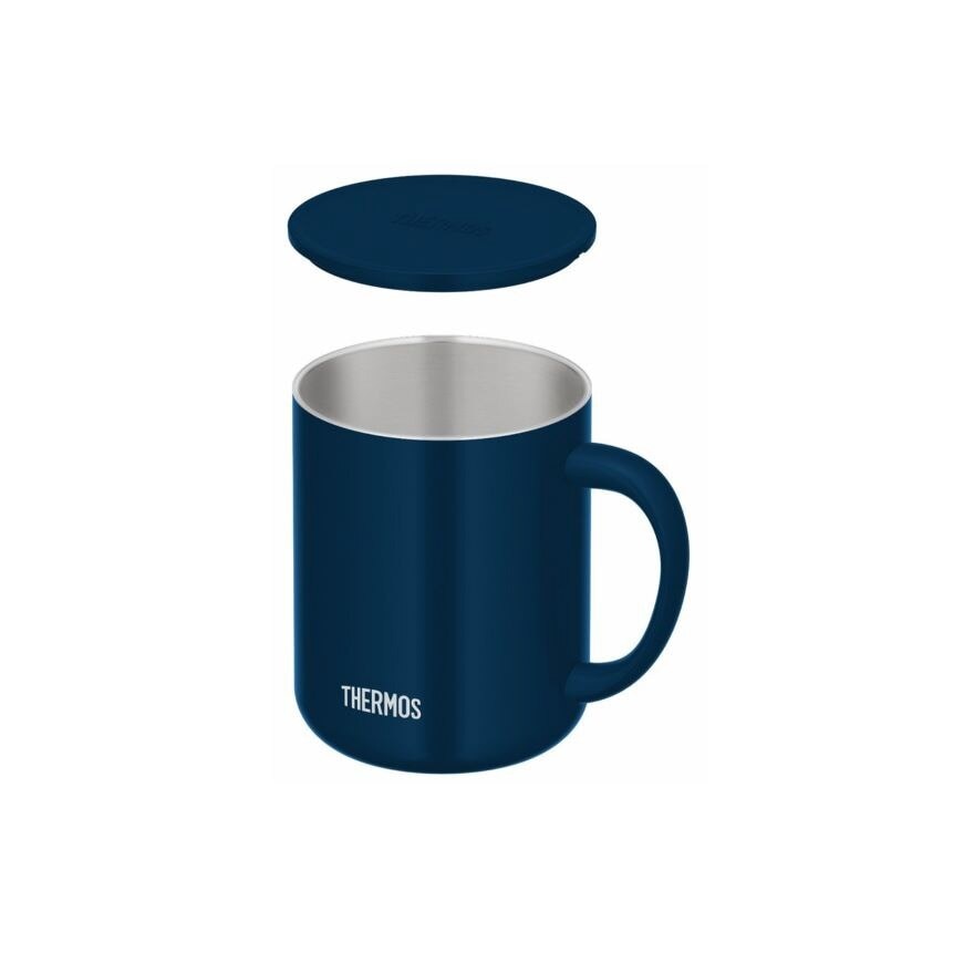 JDG-451C Stainless Steel Vacuum Insulated Mug with Handle and Lid (Keeps Drink Cold or Hot Up to 2 Hours) Navy 450ml