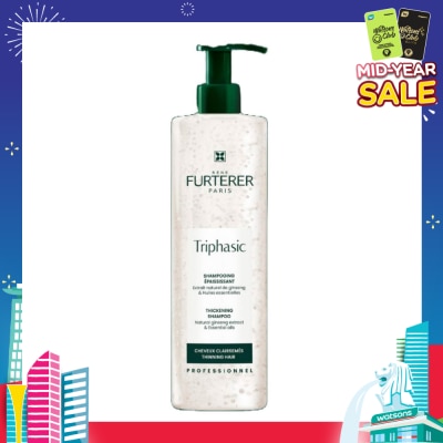 RENE FURTERER Triphasic Anti-Hairloss Shampoo With Natural Ginseng Extract & Essential Oils (To Stimulates Growth Of Denser, Thicker & Shinier Hair) 600ml