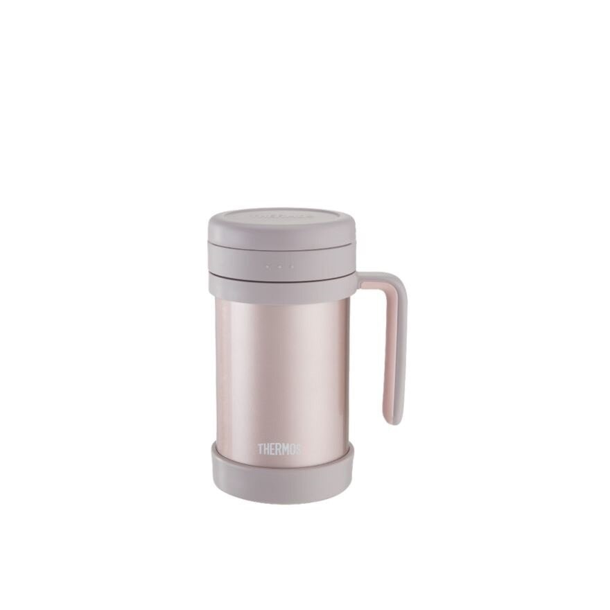 TCMF-501 Stainless Steel Vacuum Insulated Mug with Handle and Strainer (Keeps Drink Cold or Hot) Cacao 500ml