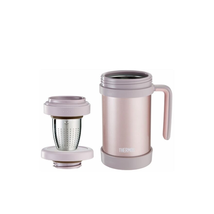 TCMF-501 Stainless Steel Vacuum Insulated Mug with Handle and Strainer (Keeps Drink Cold or Hot) Cacao 500ml