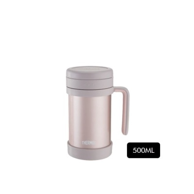 THERMOS TCMF-501 Stainless Steel Vacuum Insulated Mug with Handle and Strainer (Keeps Drink Cold or Hot) Cacao 500ml