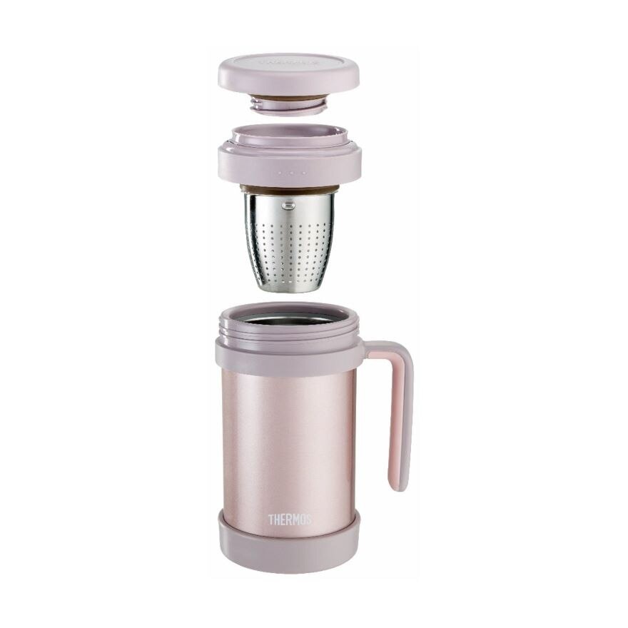 TCMF-501 Stainless Steel Vacuum Insulated Mug with Handle and Strainer (Keeps Drink Cold or Hot) Cacao 500ml