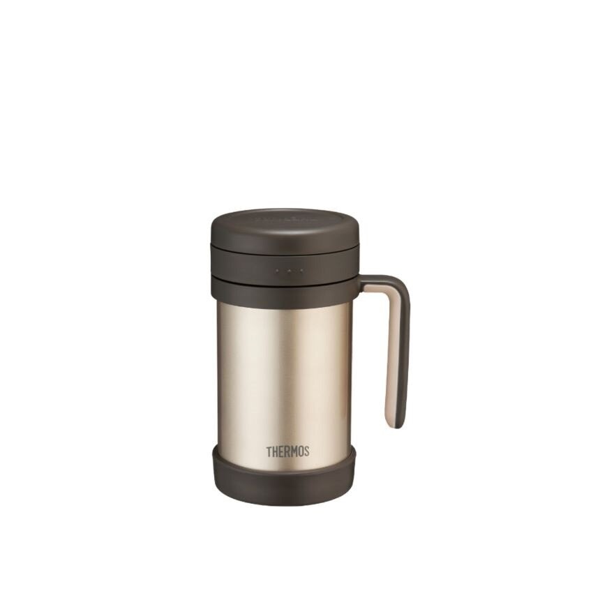 TCMF-501 Stainless Steel Vacuum Insulated Mug with Handle and Strainer (Keeps Drink Cold or Hot) Gold 500ml