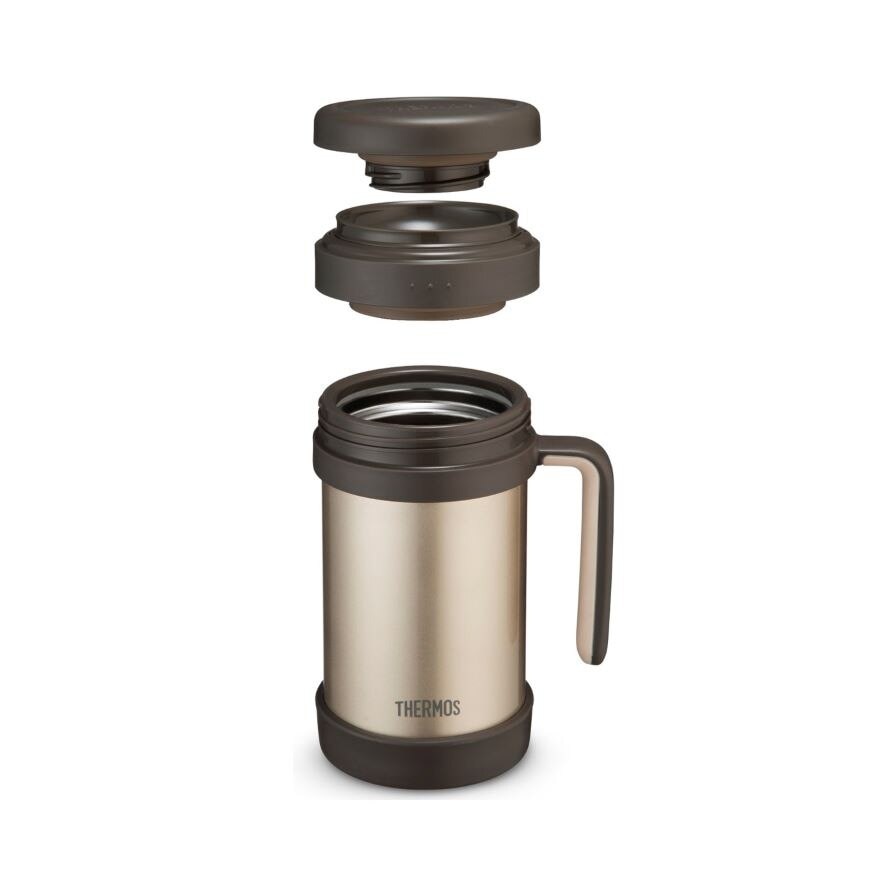 TCMF-501 Stainless Steel Vacuum Insulated Mug with Handle and Strainer (Keeps Drink Cold or Hot) Gold 500ml