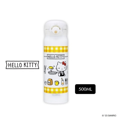 THERMOS JNR-501HKS Strainless Steel Vacuum Insulated Sanrio Hello Kitty 'Make Everyday Sweet' One-Push Tumbler (Keeps Drink Cold or Hot) 500ml