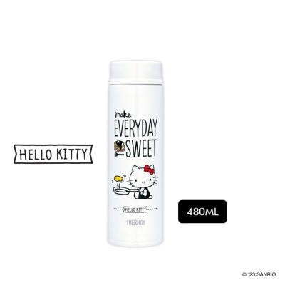 THERMOS JNW-480HKS Strainless Steel Vacuum Insulated Sanrio Hello Kitty 'Make Everyday Sweet' Premium Tumbler (Keeps Drink Cold or Hot) 480ml