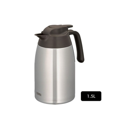 THERMOS THV-1501 Stainless Steel Vacuum Insulated Carafe (Keeps Drink Cold or Hot) Stainless Brown 1.5L