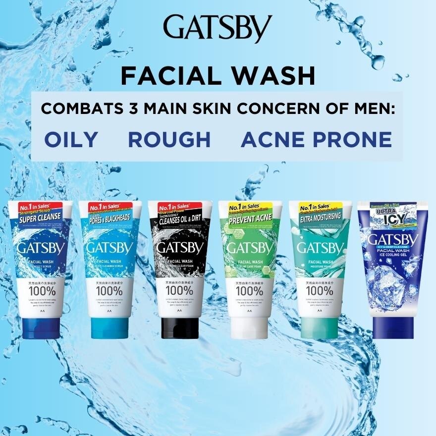 GATSBY Facial Wash Ice Cooling Gel (Keep Skin Clean And Helps To