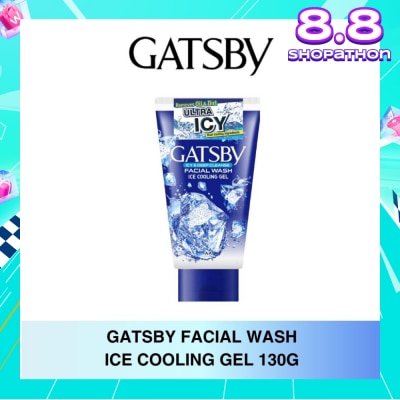 GATSBY Facial Wash Ice Cooling Gel (Keep Skin Clean And Helps To Prevent Acne) 130g