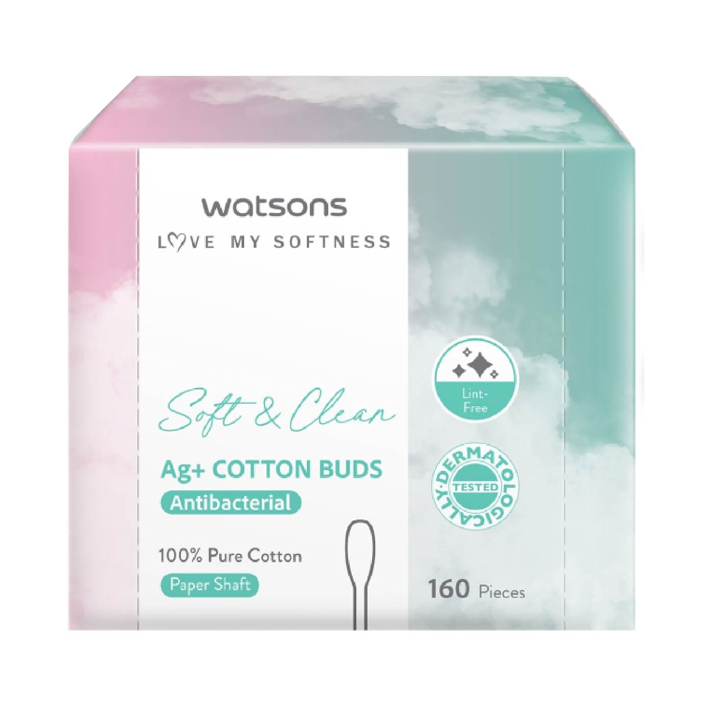 Ag+ Cotton Buds Antibacterial (100% Pure Cotton) 160s