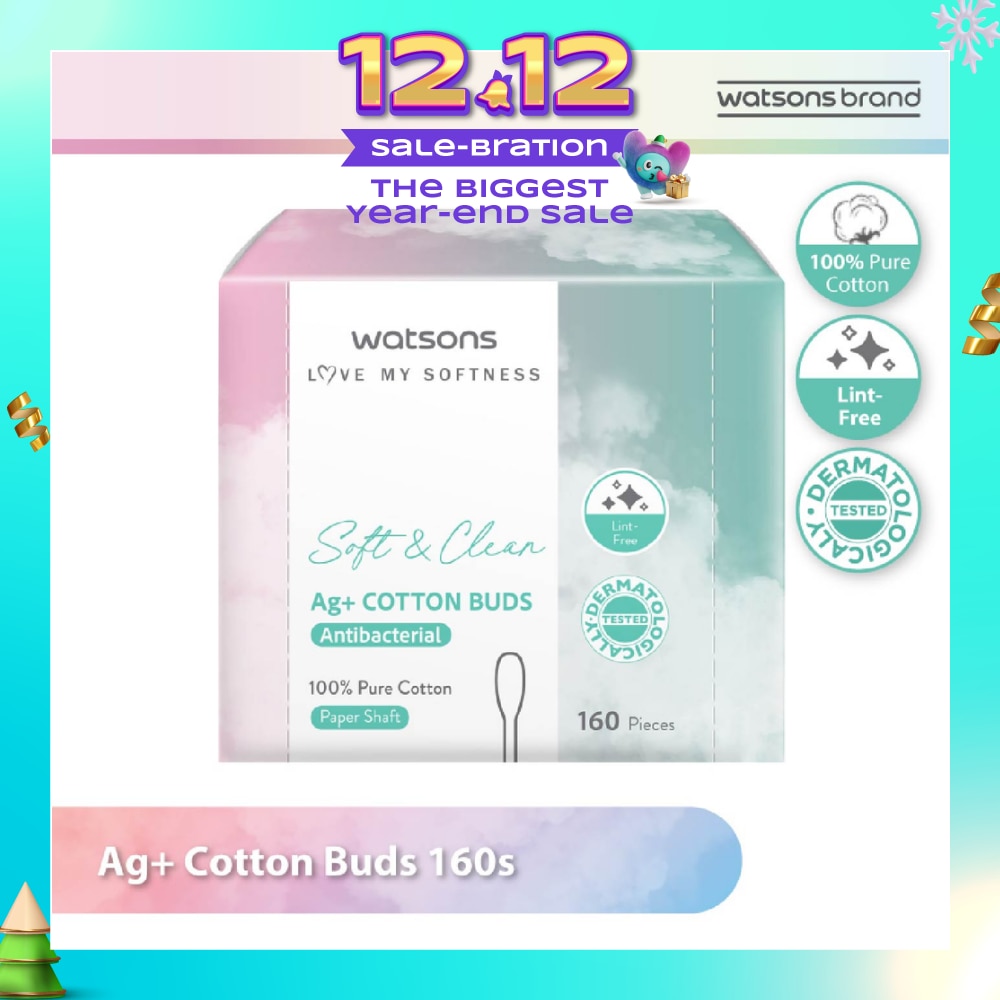 Ag+ Cotton Buds Antibacterial (100% Pure Cotton) 160s
