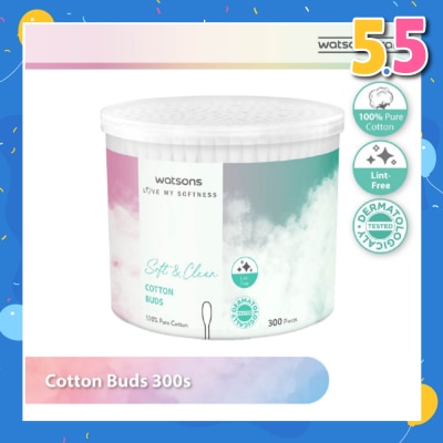 WATSONS Cotton Buds (100% Pure Cotton) 300s