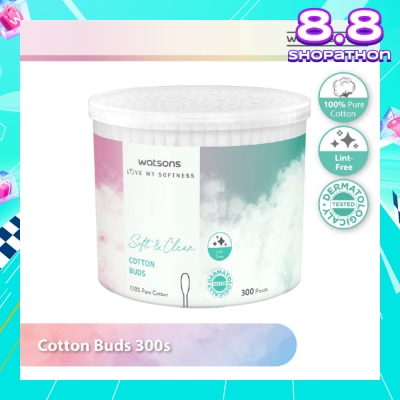 WATSONS Cotton Buds (100% Pure Cotton) 300s