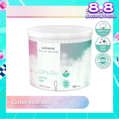 WATSONS Cotton Buds (100% Pure Cotton) 300s