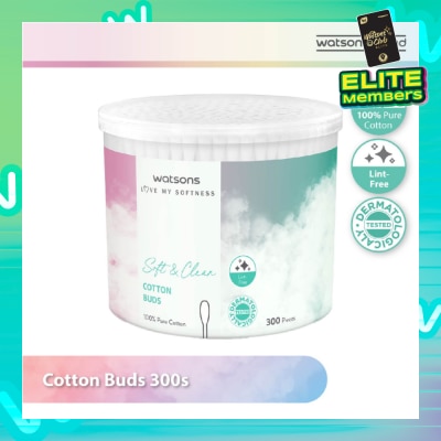 WATSONS Cotton Buds (100% Pure Cotton) 300s
