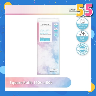 WATSONS Square Puffs 160s+80s (50% Free)