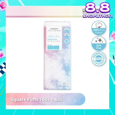 WATSONS Square Puffs 160s+80s (50% Free)