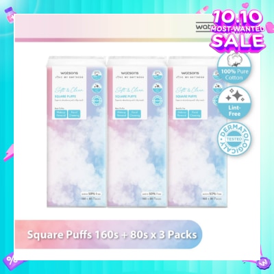 WATSONS Square Puffs 160s+80s (50% Free) X 3s
