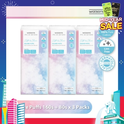 WATSONS Square Puffs 160s+80s (50% Free) X 3s