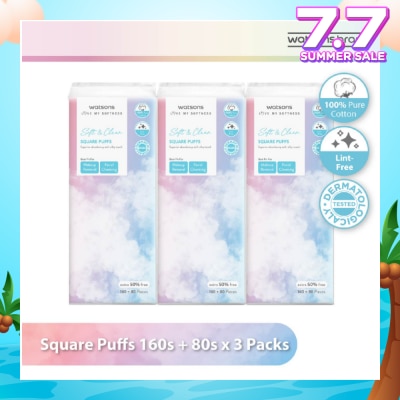 WATSONS Square Puffs 160s+80s (50% Free) X 3s