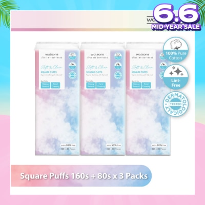 WATSONS Square Puffs 160s+80s (50% Free) X 3s