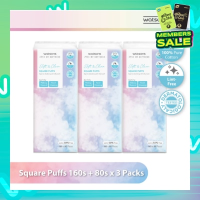 WATSONS Square Puffs 160s+80s (50% Free) X 3s