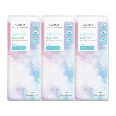 WATSONS Square Puffs 160s+80s (50% Free) X 3s