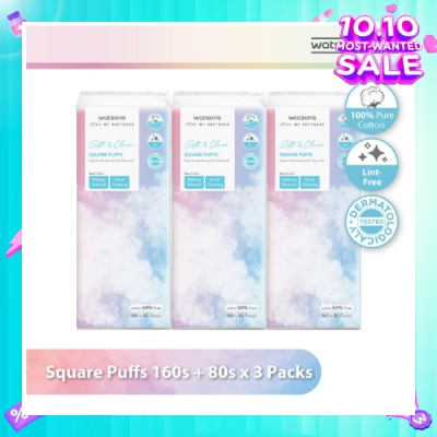 WATSONS Square Puffs 160s+80s (50% Free) X 3s