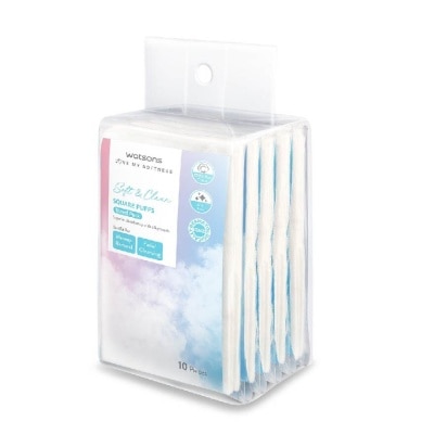 WATSONS Square Puffs Travel Pack (100% Pure Cotton) 10s x 5s