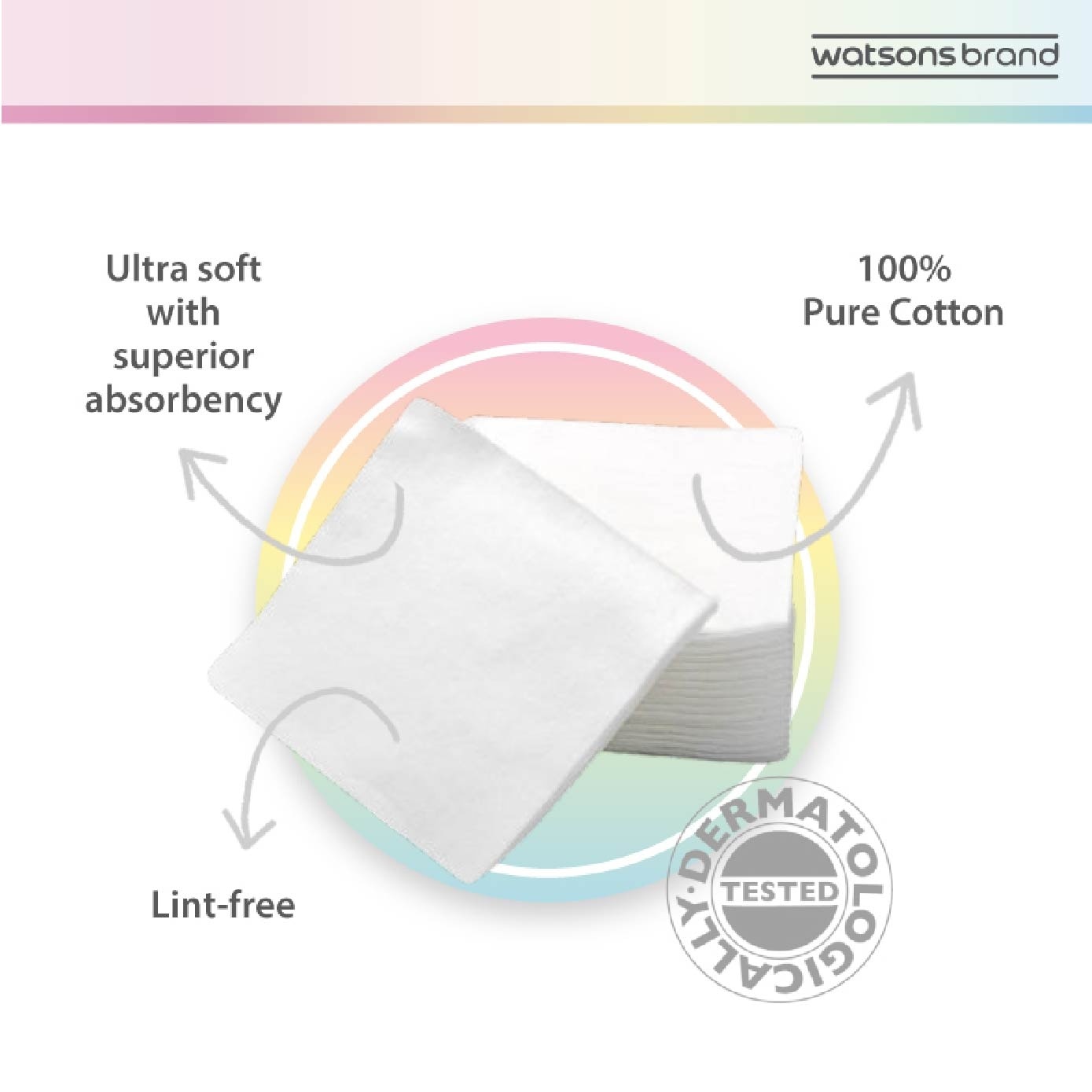 Square Puffs Travel Pack (100% Pure Cotton) 10s x 5s