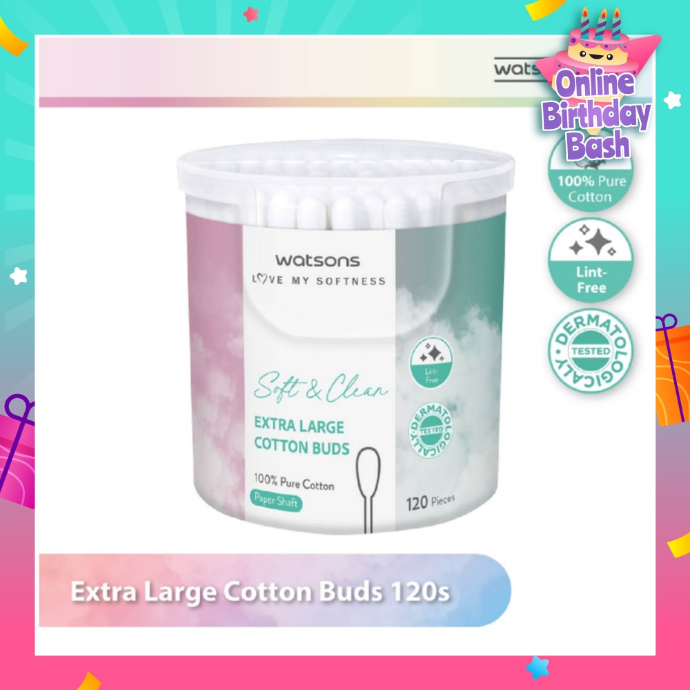 Extra Large Cotton Buds (100% Pure Cotton) 120s