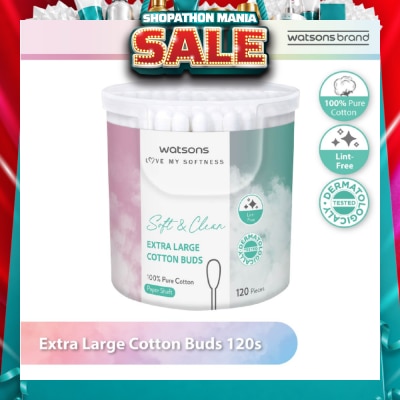 WATSONS - Extra Large Cotton Buds (100% Pure Cotton) 120s