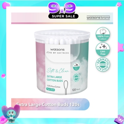 WATSONS - Extra Large Cotton Buds (100% Pure Cotton) 120s image