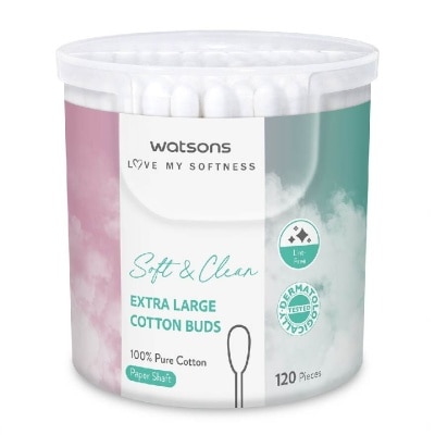 WATSONS Extra Large Cotton Buds (100% Pure Cotton) 120s