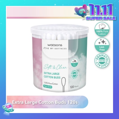 WATSONS Extra Large Cotton Buds (100% Pure Cotton) 120s