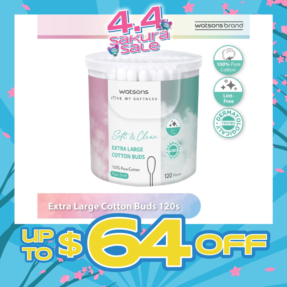 Extra Large Cotton Buds (100% Pure Cotton) 120s