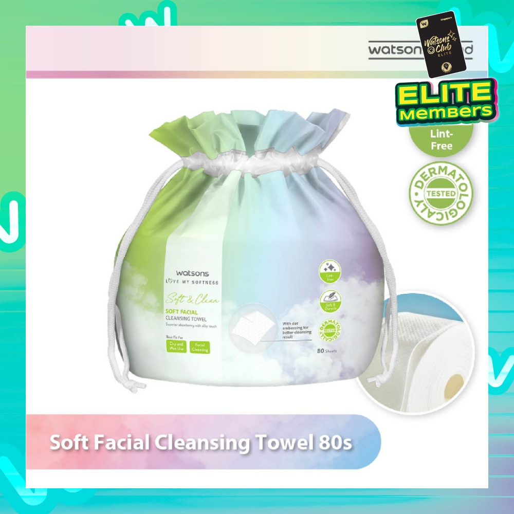 X-Flower Soft Facial Cleansing Towel (Lint Free, Soft And Durable, Dermatologically Tested) 80s