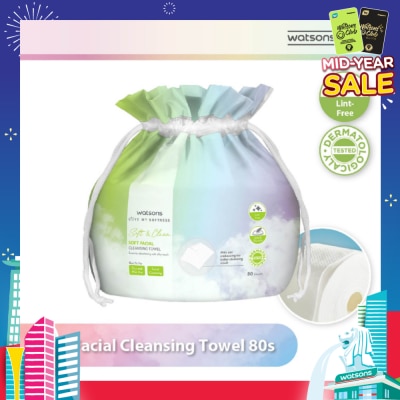 WATSONS X-Flower Soft Facial Cleansing Towel (Lint Free, Soft And Durable, Dermatologically Tested) 80s