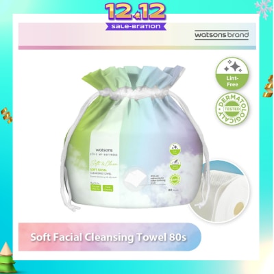 WATSONS X-Flower Soft Facial Cleansing Towel (Lint Free, Soft And Durable, Dermatologically Tested) 80s